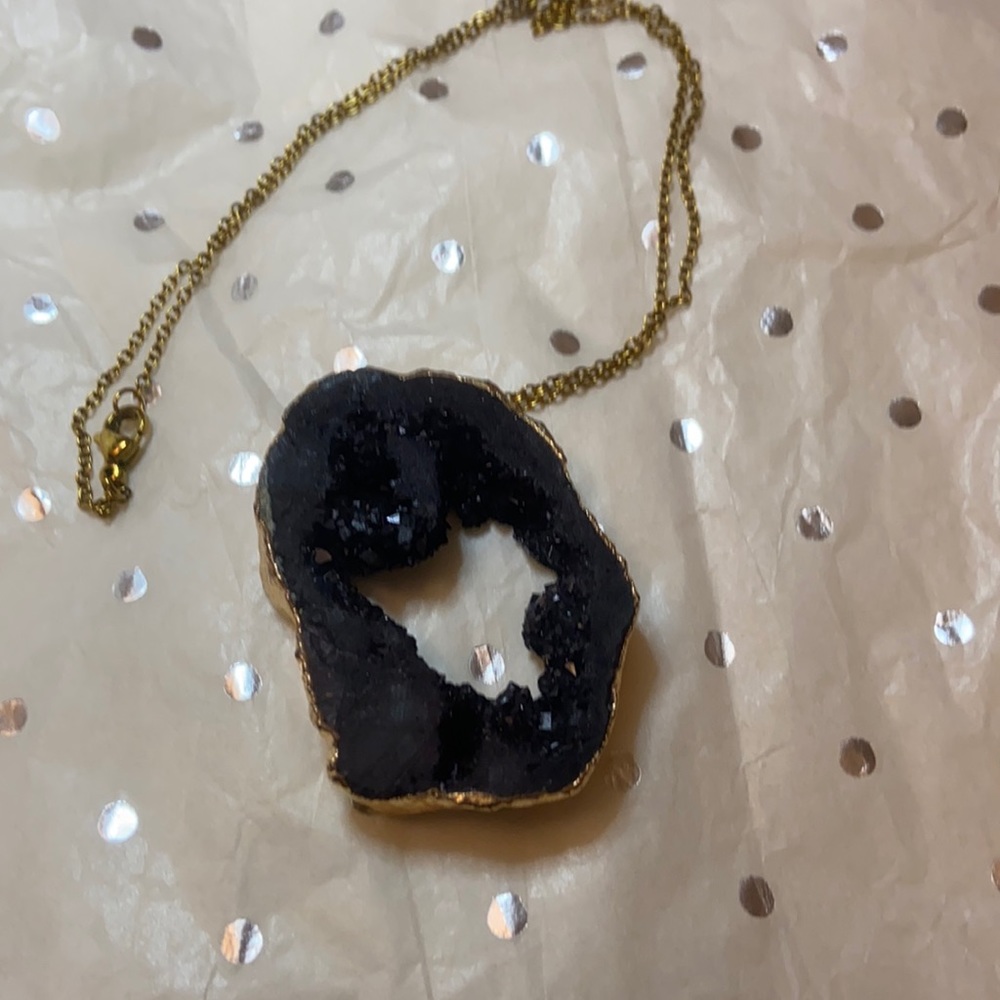 Black stone necklace